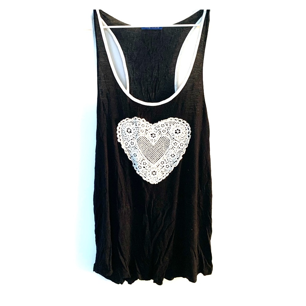 Cute Crochet heart racerback tank from ModCloth